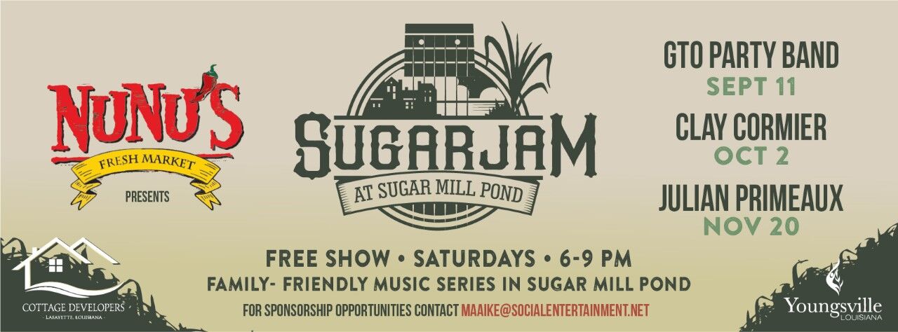 Sugar Jam Music Series in Sugar Mill Pond Releases Fall Line-Up